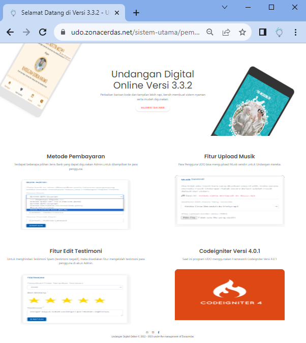Website Undangan Digital Online (UDO) Versi 3.3.2