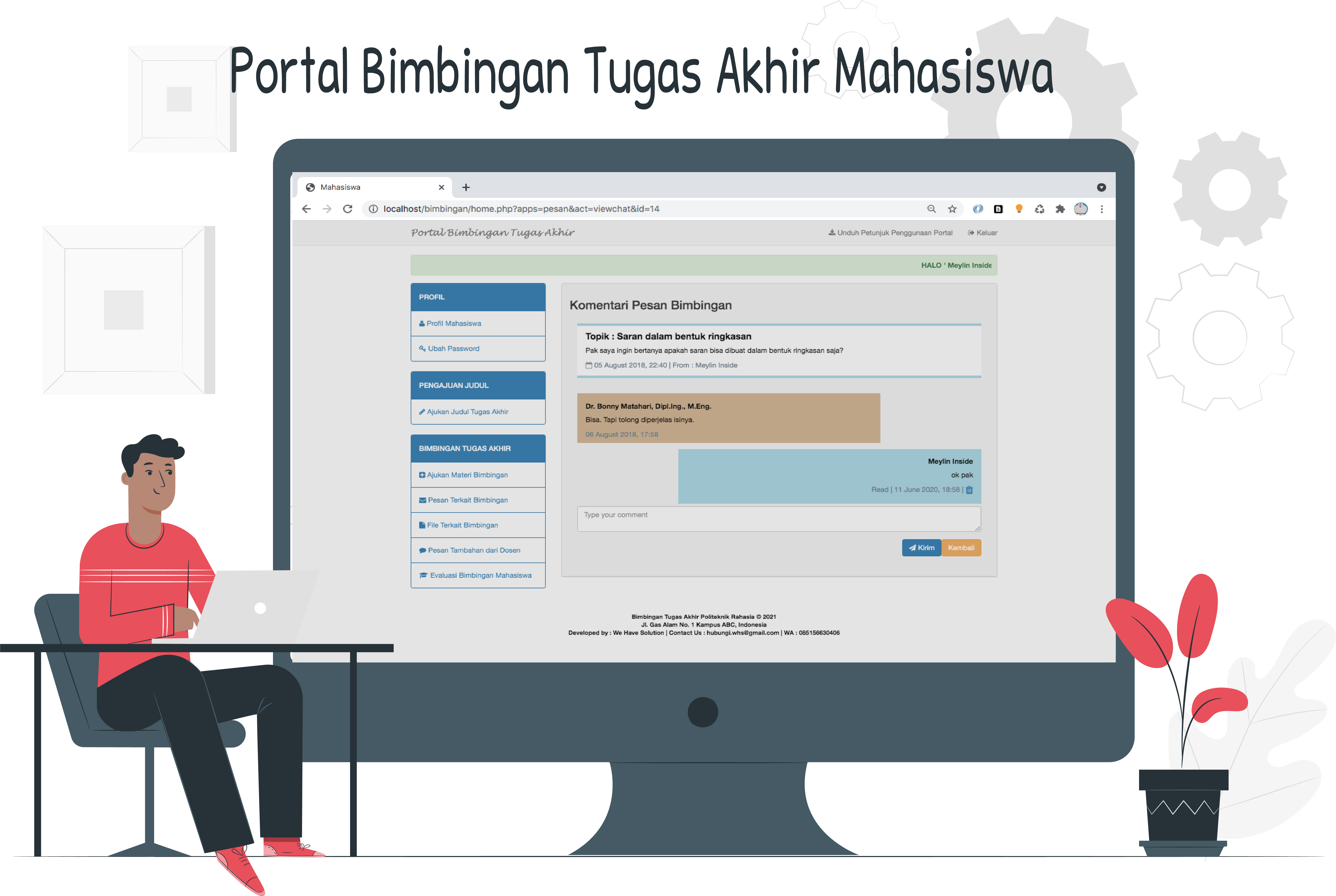 Jual Portal Bimbingan Tugas Akhir Mahasiswa Politeknik (Lengkap Mulai Pengajuan Judul Tugas Akhir s/d ACC Sidang) PHP Native dan MySQL